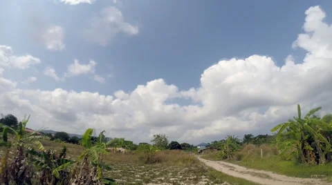 Cloudy sky on countryside Stock Footage 39157951
