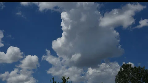 Cloudy sky in the countryside - Time Lapse Stock Footage 134104294
