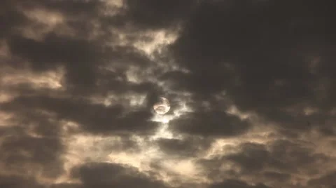 Cloudy sky covering sun Stock Footage 45344950