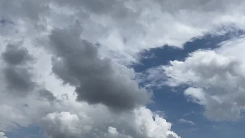 Cloudy sky . Dark clouds on a blue background Stock Footage 278420961