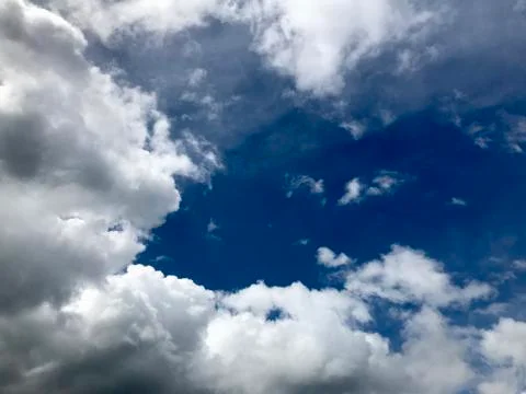 Cloudy sky on a dark day of winter Stock Photos