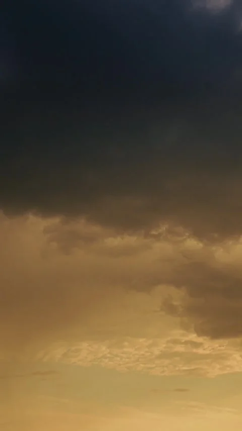 Cloudy Sky With Dark Storm Clouds During Rain. Natural Background With Rainclou Stock Footage 341132176