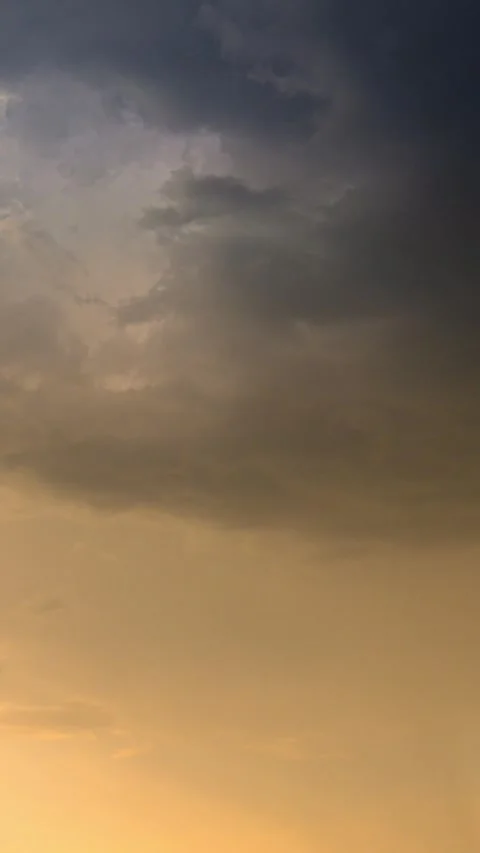 Cloudy Sky With Dark Storm Clouds During Rain. Natural Background With Rainclou Stock Footage 341171356