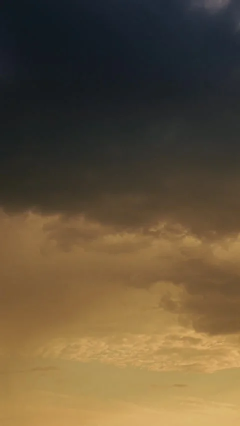 Cloudy Sky With Dark Storm Clouds During Rain. Natural Background With Stock Footage 341360970