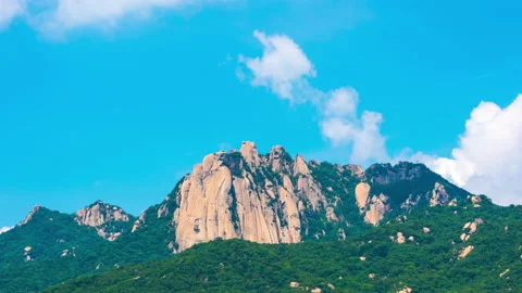Cloudy sky. at Dobongsan Mountain Stock Footage 132654103