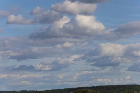 Cloudy Sky with Dramatic Cloud Formations Stock Photos