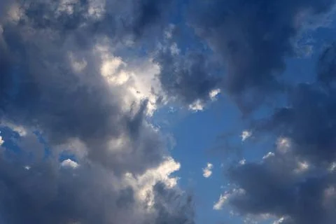 Cloudy sky. Dramatic evening cloudscape Cloudy sky. Dramatic evening cloud... Stock Photos