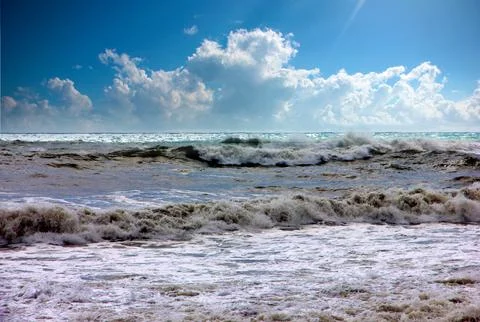 Cloudy sky during a storm Stock Photos