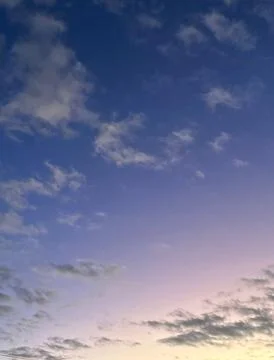 Cloudy sky at dusk Stock Photos