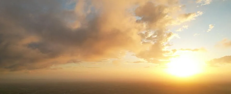 Cloudy sky on dusk time Stock Photos