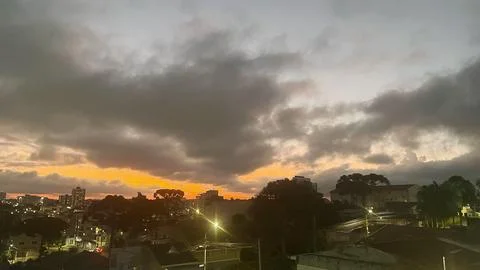Cloudy sky, early evening 스톡 사진