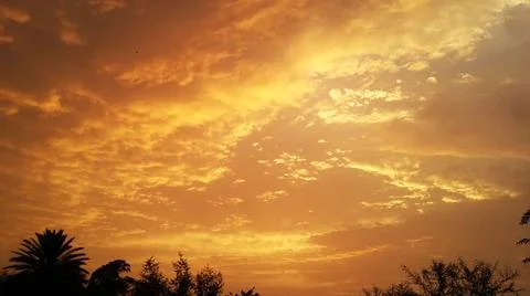 Cloudy sky at evening Stock Photos