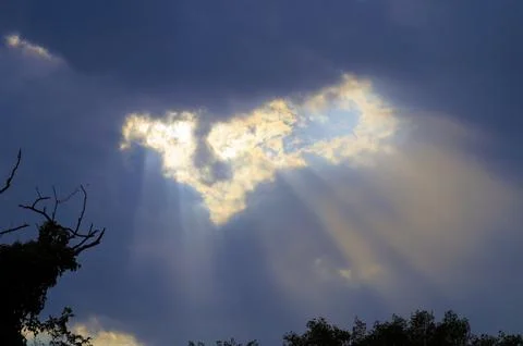 A cloudy sky in the evening Stock Photos