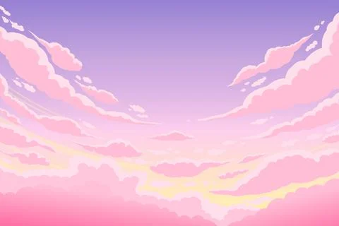 Cloudy sky in the evening. The sweet sky background Stock Illustration
