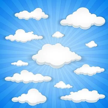 Cloudy sky Stock Illustration