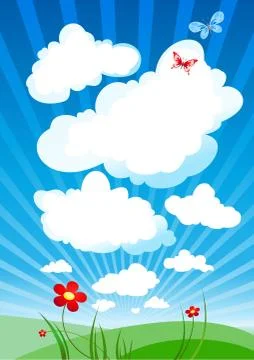 Cloudy sky Stock Illustration