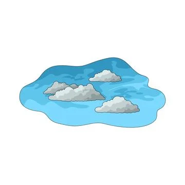 Cloudy sky illustration Stock Illustration