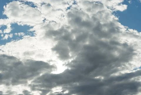 Cloudy sky, a long cloud Stock Photos