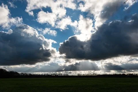 Cloudy sky in the Netherlands Foto stock