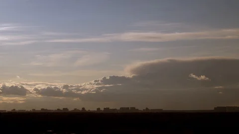 Cloudy sky over the city Video stock 129234307
