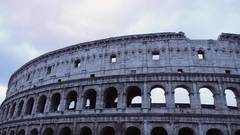 Cloudy sky over Colosseum, Time Lapse. 스톡 동영상 77613197