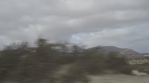 Cloudy sky over the desert and mountains Video stock 85824605