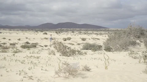Cloudy sky over the desert and mountains Stock Footage 85825797
