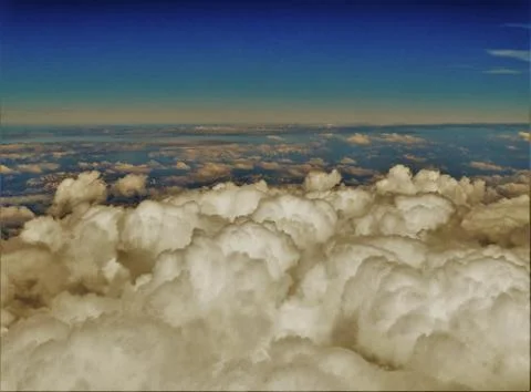 Cloudy sky over the Earth Stock Photos
