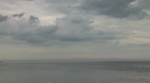 Cloudy Sky over the Lake Stock Footage 11099444