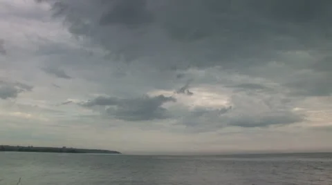 Cloudy Sky over the Lake Stock Footage 11099998