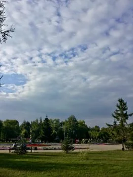 Cloudy Sky over Lead Area Foto stock
