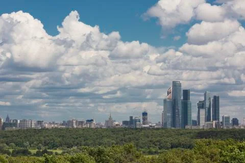 Cloudy sky over Moscow Stock Photos