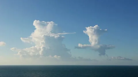 Cloudy sky over the mountains and the sea. Mountain Meganom, Crimea, Russia Stock Footage 40275846
