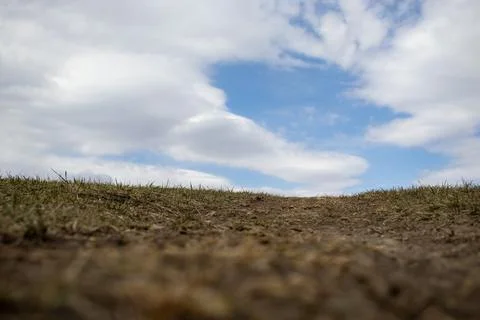 Cloudy Sky over Open Field Stock Photos