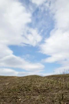 Cloudy Sky over Open Field Stock Photos