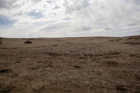 Cloudy Sky over Open Field Stock Photos