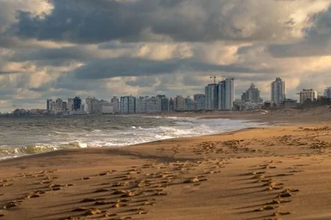 Cloudy sky over Punta del Este Stock Photos
