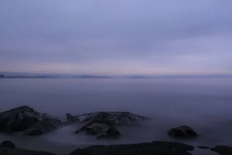 Cloudy sky over rocky coast - Lysaker Stock Footage 221402874