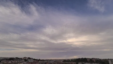 Cloudy sky over Rome during the sunset - Timelapse Video stock 254595706