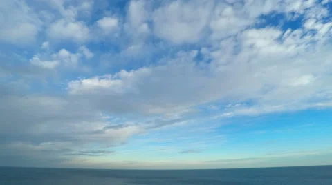 Cloudy Sky over the Sea. Stock Footage 58209107