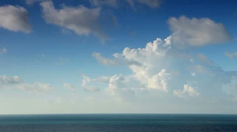 Cloudy sky over the sea (Time Lapse). Full HD Stock Footage 42039932