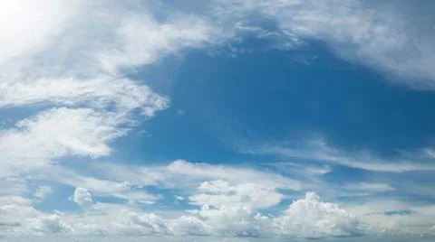 Cloudy sky panorama Stock Photos