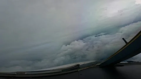 CLOUDY SKY PLANE VIEW Stock Footage 228893283