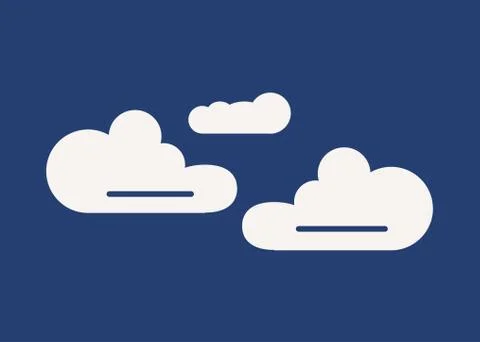 Cloudy sky with rain Stock Illustration