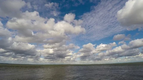 Cloudy sky by the sea Stock Footage 93633969