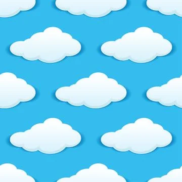 Cloudy sky seamless pattern イラスト素材
