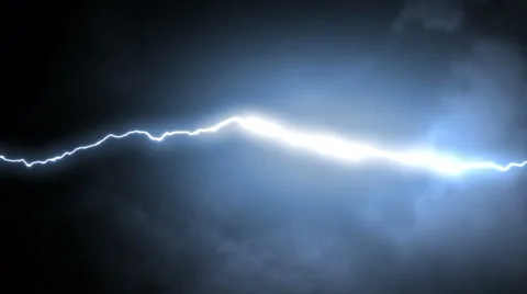 Cloudy sky with several lightning strikes. Blue. More options in my portfolio. Stock Footage 54839000