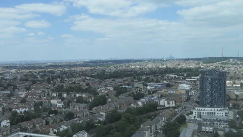 A cloudy sky soaring over a London Town. Stock Footage 118300892
