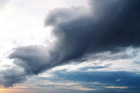 Cloudy sky before the storm. Stock Photos