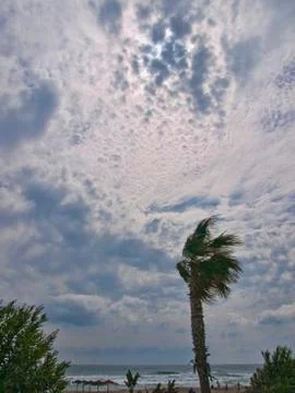 Cloudy sky in summer Stock Photos